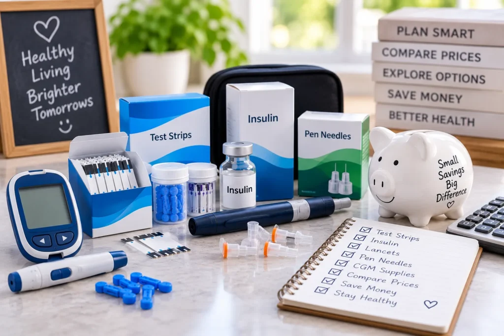 Diabetic supplies without insurance including test strips, insulin, lancets, and pen needles Buy Diabetic Supplies Unused Diabetic Supplies