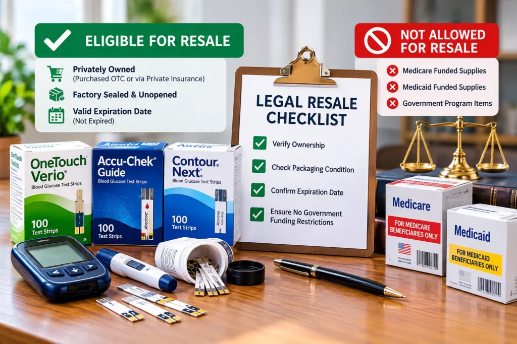 Legal checklist for selling unexpired diabetic supplies