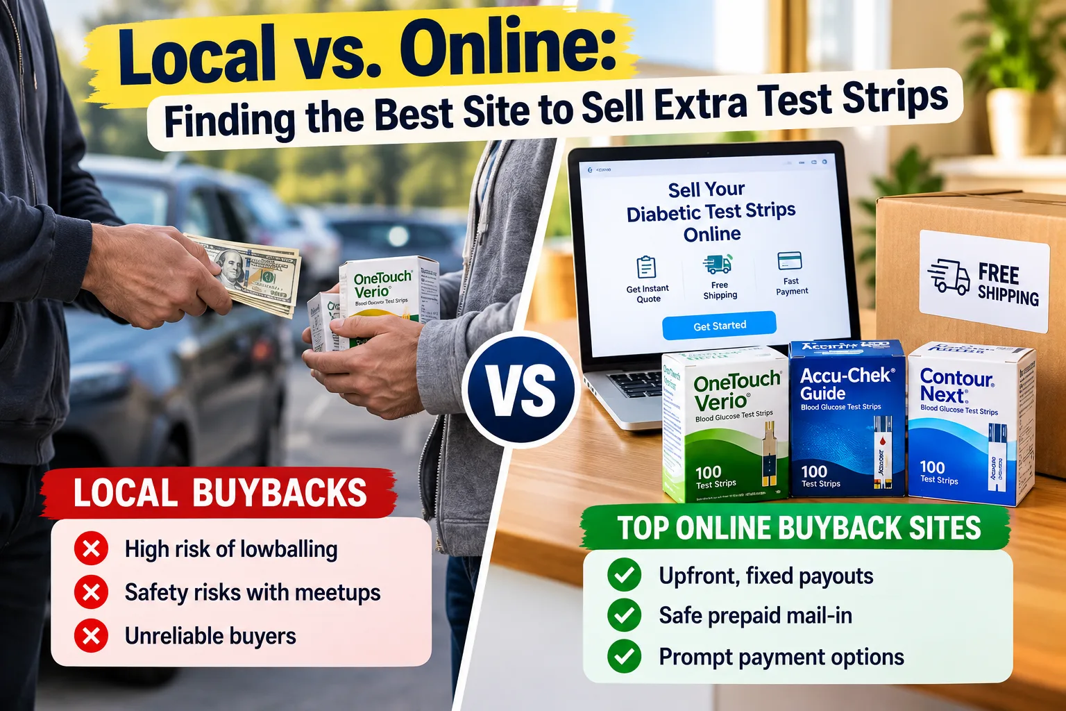 Local vs. Online: Finding the Best Site to Sell Extra Test Strips
