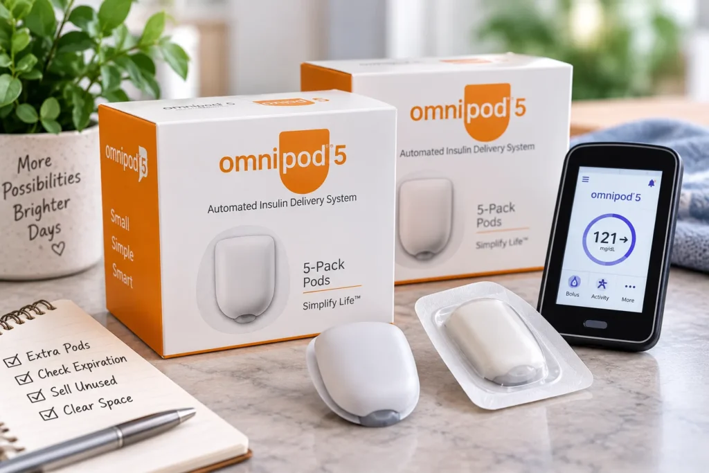 Omnipods 5 diabetic pods and supplies