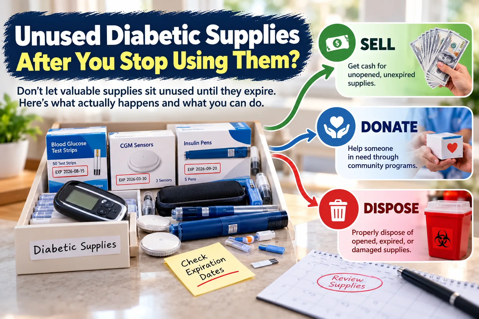 What Happens to Unused Diabetic Supplies After You Stop Using Them?